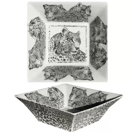 Wild Spirit, Leopardo - Ciotola quadrata media - Taitu