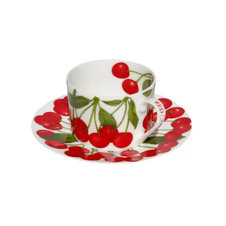 Red, Cherry - Tazza Te con piatto - Taitu