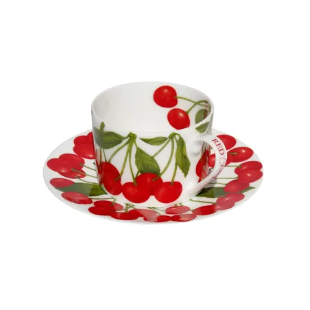 Red, Cherry - Tazza Te con piatto - Taitu