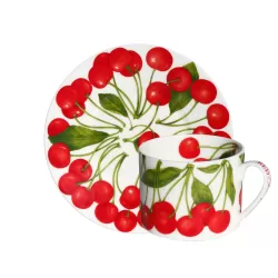 Red, Cherry - Tazza Te con piatto - Taitu 2