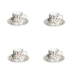 Noel Oro, Tazza espresso con piatto 4 pezzi - Taitu