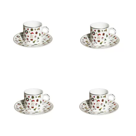 Noel Oro, Tazza espresso con piatto 4 pezzi - Taitu