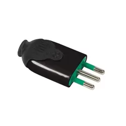 Spina diritta 10 amper nera