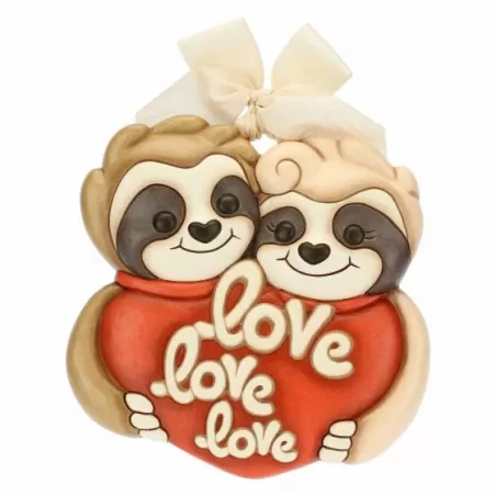 Formella coppia di bradipi innamorati - Thun