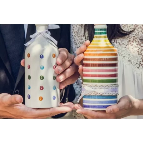 Orcio in ceramica per bomboniera - Arcobaleno Ml. 100 - Frantoio Muraglia