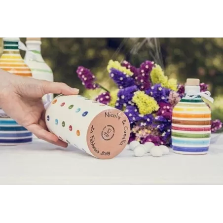 Orcio in ceramica per bomboniera - Arcobaleno Ml. 100 - Frantoio Muraglia