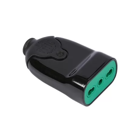 Presa diritta 10/16 amper nera