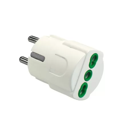 Adattatore spina schuko presa 10-16 apmer bianco