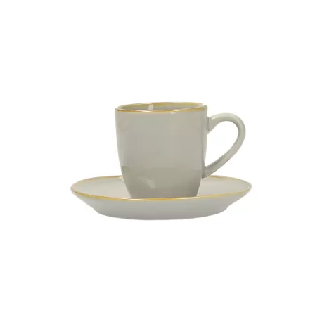 Concerto grigio perla, Tazza caffe con Piatto 90 Cc. - Rose & Tulipani
