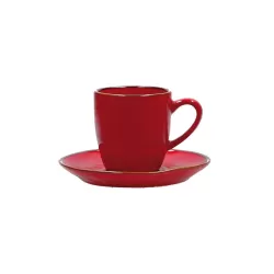 Concerto rosso fuoco, Tazza caffe con Piatto 90 Cc. - Rose & Tulipani