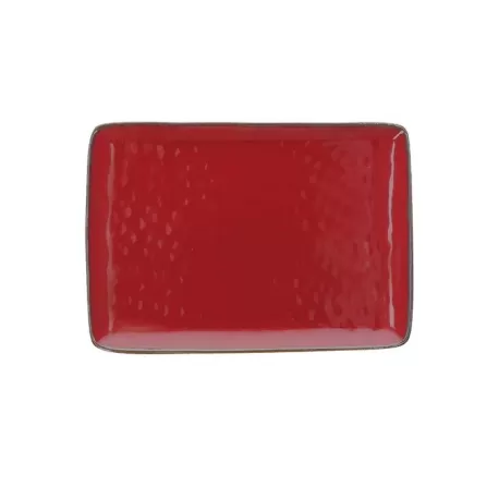 Concerto rosso fuoco, Vassoio rettangolare Cm. 27x19 - Rose & Tulipani