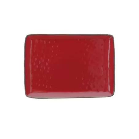 Concerto rosso fuoco, Vassoio rettangolare Cm. 27x19 - Rose & Tulipani