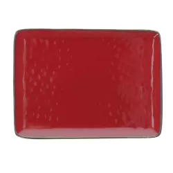 Concerto rosso fuoco, Vassoio rettangolare Cm. 36x26,5 - Rose & Tulipani