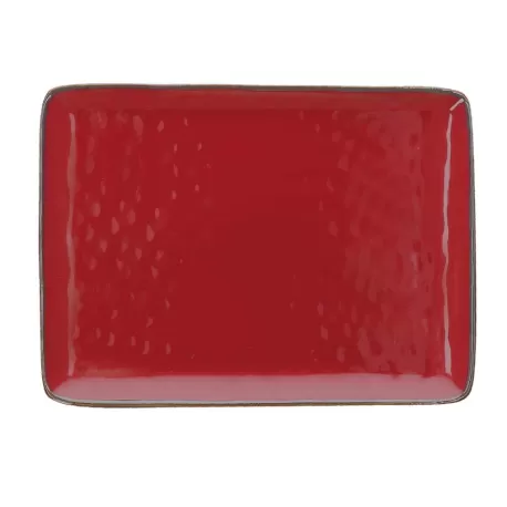 Concerto rosso fuoco, Vassoio rettangolare Cm. 36x26,5 - Rose & Tulipani