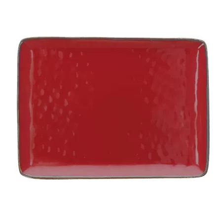 Concerto rosso fuoco, Vassoio rettangolare Cm. 36x26,5 - Rose & Tulipani