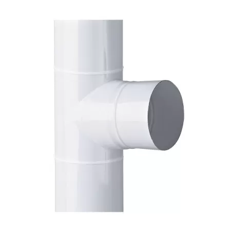 Raccordo T smaltato bianco Cm.8