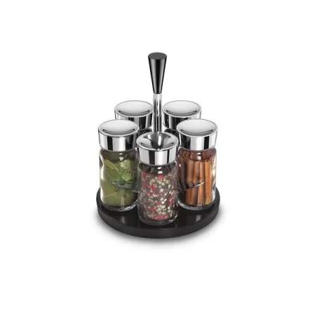 Glossy, Portaspezie 5 pezzi nero Ø 15xh 20 cm - Giannini