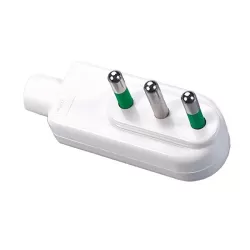 Spina angolare piatta 16 amper bianca