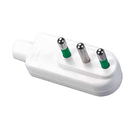 Spina angolare piatta 16 amper bianca