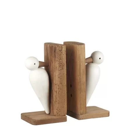 Fermalibri Picc h.io - set 2 pz Cm. 24x12x25,5 h. - L'oca Nera