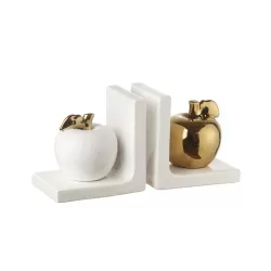 Fermalibri mela - set 2 pz Cm. 29,5x10x15 h. - L'oca Nera