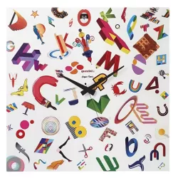 Orologio da parete 'alphaclock' colori e decori vari - Guzzini