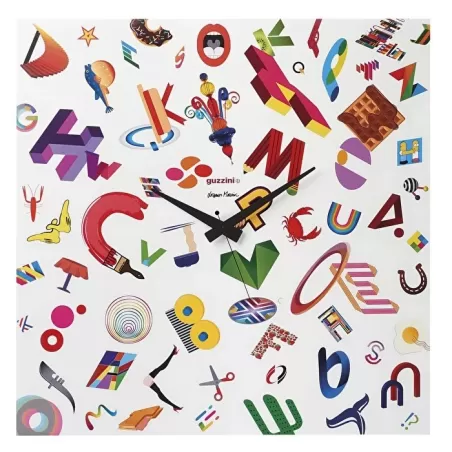 Orologio da parete 'alphaclock' colori e decori vari - Guzzini