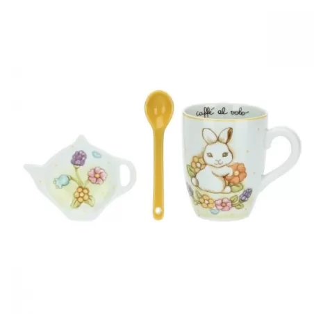 Set mug poggiabustina e cucchiaino Fiore in Fiore - Thun
