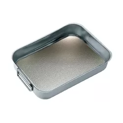 Teglia rettangolare in acciaio inox Cm.40x28
