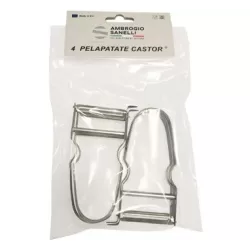 Pelapatate "Castor" lama inox confezione 4 pezzi - Sanelli Ambrogio