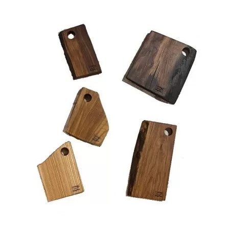 Tagliere organic (5 pezzi) diverse essenze levigati al naturale - Grattoni