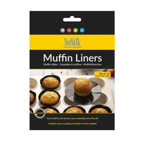Muffin Liner Set of 12, Fodera per muffin Cm.5 - NoStik