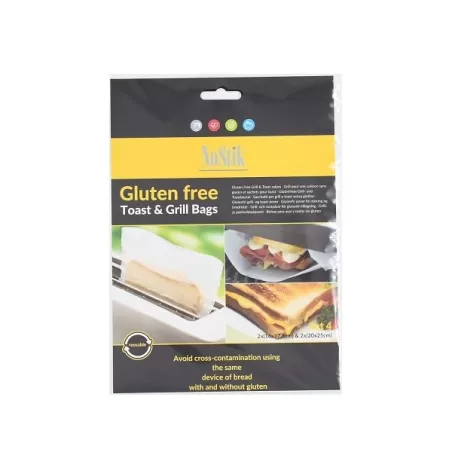 Grill & Panini Bags Gluten-Free  Set of 3, Sacchetti per griglia e toast senza glutine - Set da 4 pezz Cm.15x20x25 - NoStik