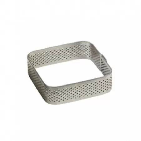 Quadrato microforato 20x20x3,5 h cm inox - Decora