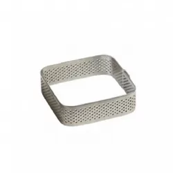 Quadrato microforato 15x15x3,5 h cm inox - Decora