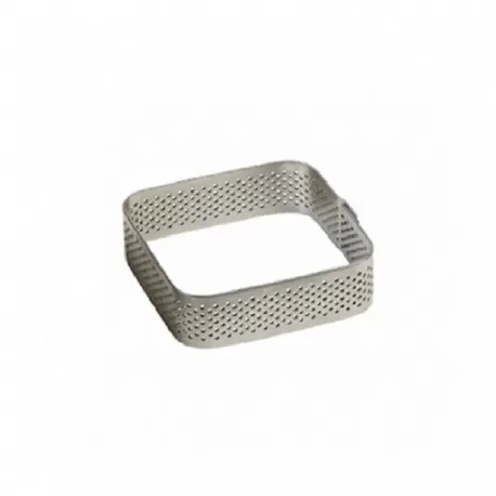 Quadrato microforato 10x10x3,5 h cm inox - Decora