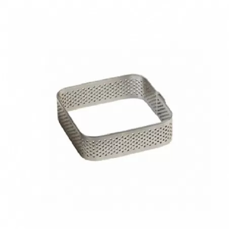 Quadrato microforato 10x10x3,5 h cm inox - Decora