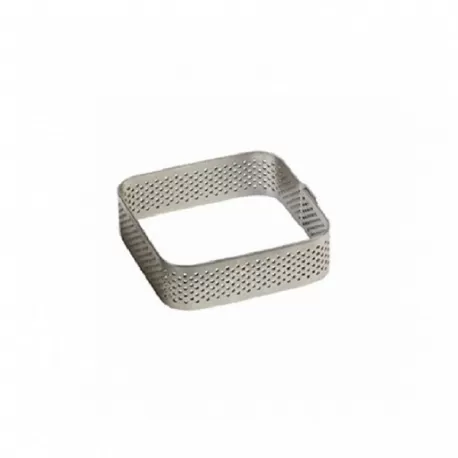 Quadrato microforato 7x7x3,5 h cm inox - Decora