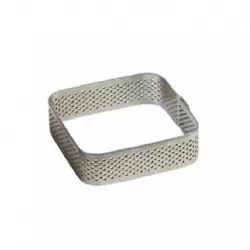 Quadrato microforato 20x20x2 h cm inox - Decora