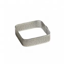 Quadrato microforato 15x15x2 h cm inox - Decora