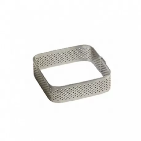 Quadrato microforato 15x15x2 h cm inox - Decora