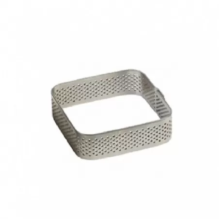 Quadrato microforato 15x15x2 h cm inox - Decora