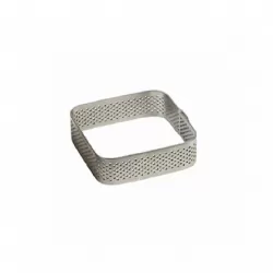 Quadrato microforato 7x7x2 h cm inox - Decora