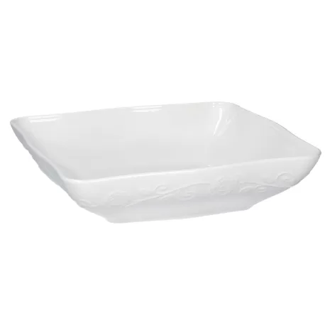 Florentina, Piatto gourmet Cm. 22x22 - La Porcellana Bianca