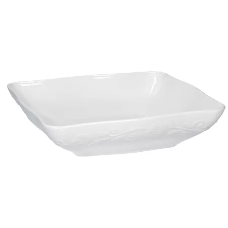 Florentina, Piatto gourmet Cm. 22x22 - La Porcellana Bianca