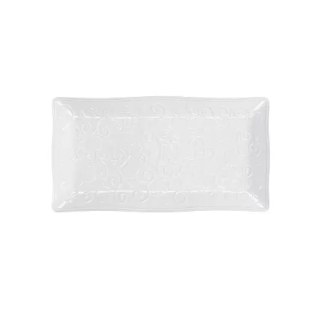 Florentina, Vassoio rettangolare Cm. 30x16 - La Porcellana Bianca