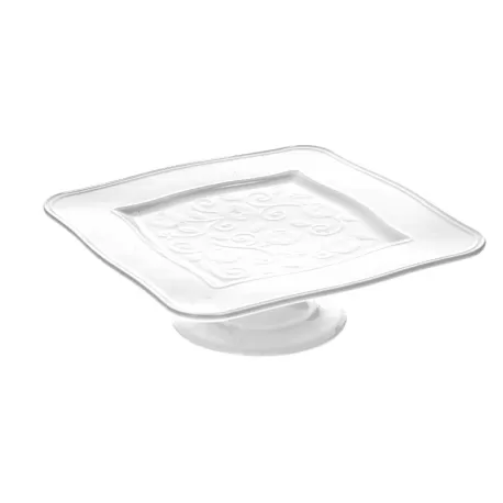 Florentina, Alzata piatto quadrato Cm. 20 - La Porcellana Bianca