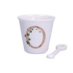 Unico, Bicchierino 'o' con cucchiaino Cc. 75 - La Porcellana Bianca