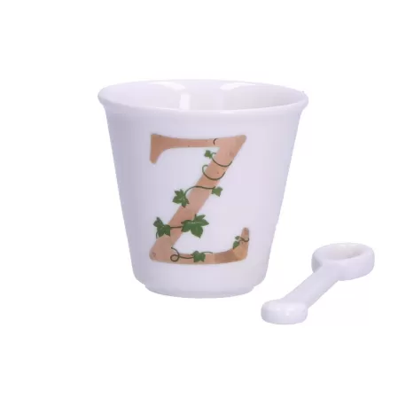 Unico, Bicchierino 'z' con cucchiaino Cc. 75 - La Porcellana Bianca