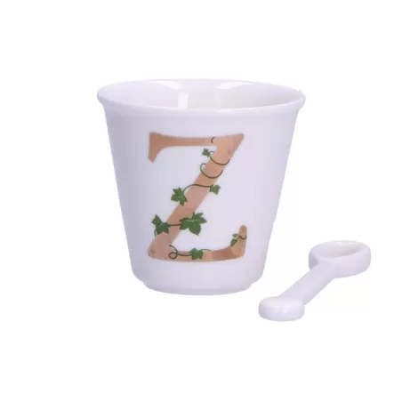 Unico, Bicchierino 'z' con cucchiaino Cc. 75 - La Porcellana Bianca